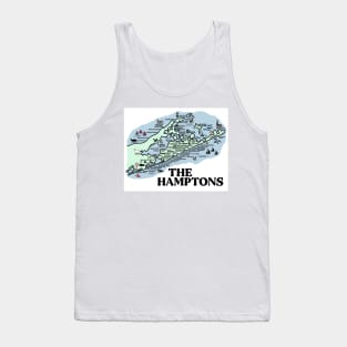 The Hamptons Map Art Tank Top